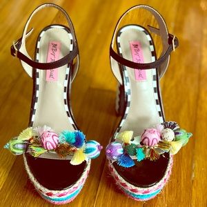 Betsey Johnson Platform Heeled Sandals